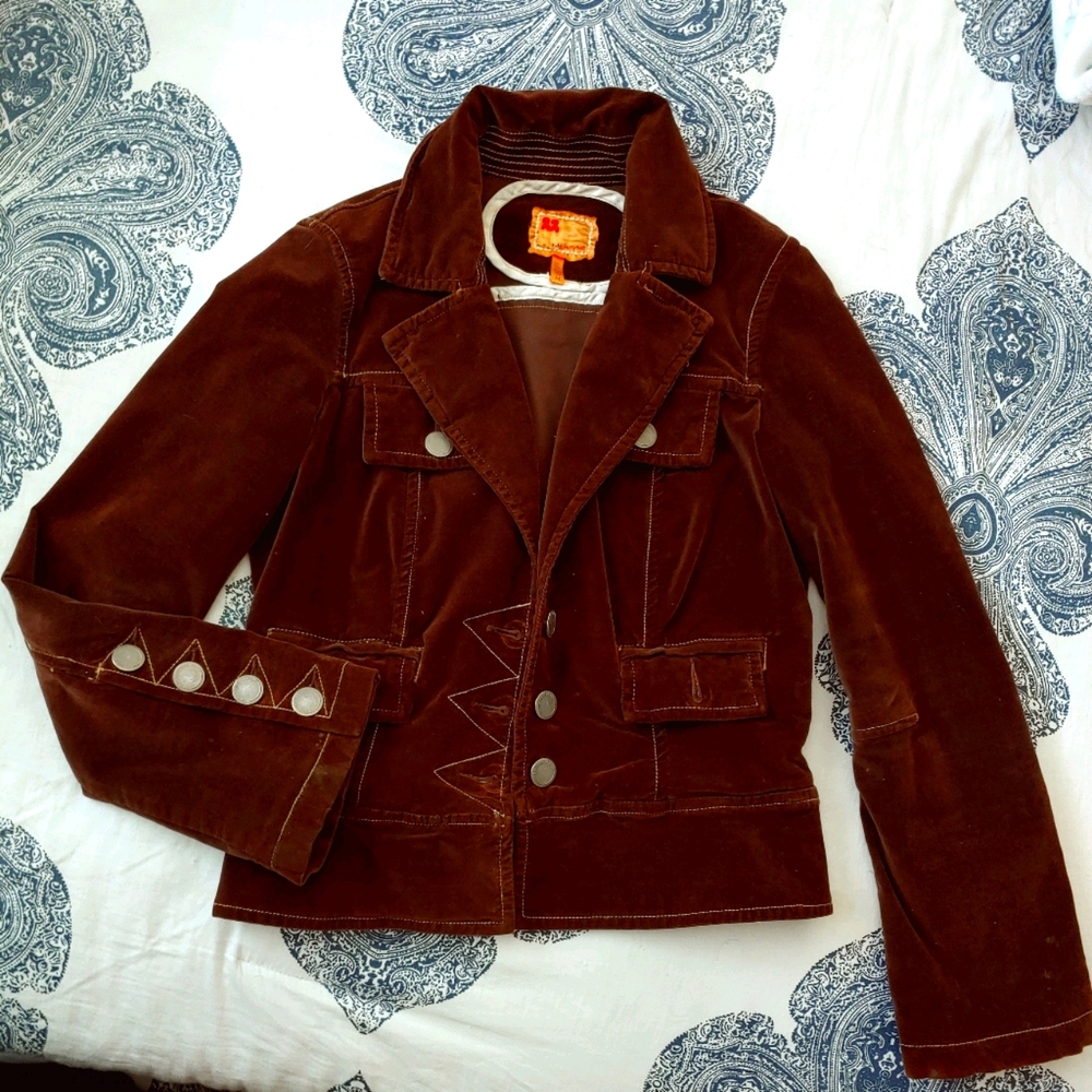 Twill 22 brown suede blazer